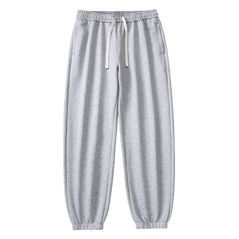 New Korean Spring  Autumn Young Loose Casual Trousers For Men Fashionable And Versatile Solid Color Zipper Pocket Sports Pants