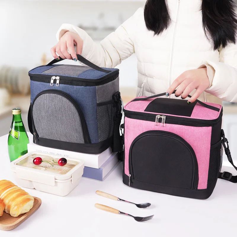 

Термоизоляционная сумка через плечо соответствующего цвета — ланч-бокс для пикника на открытом воздухе, сумка для свежего льда Bento