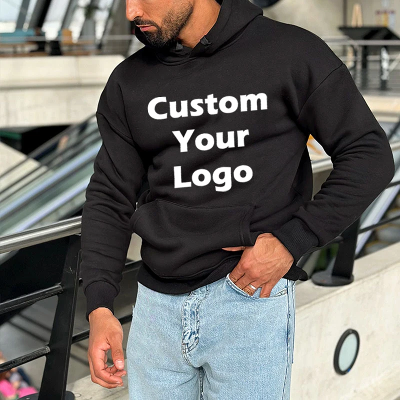 

Plus Size Custom Printed Hoodie Text DIY Graphic Sweatshirt Cartoon Fashion Top 2K Women's Men Basic Baggy Kpop Hip hop Clothing