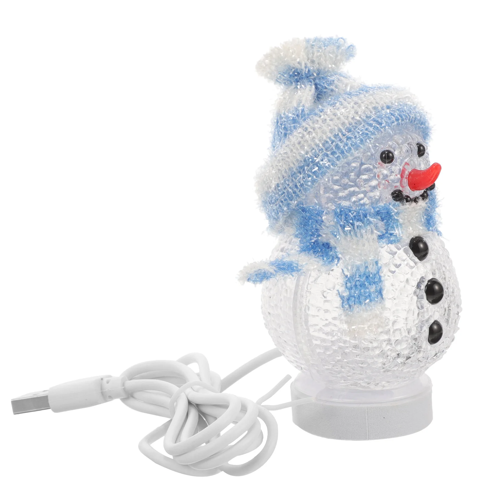 اللون الأزرق Rgb ثلج LED ضوء الليل USB مصباح للزينة لطاولة غرفة النوم عيد الميلاد ضوء الليل المنزل