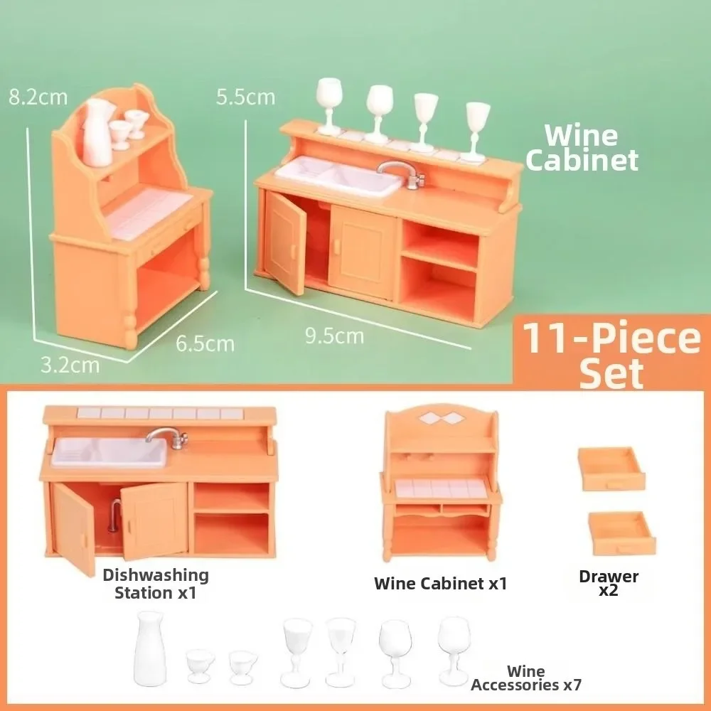 高品質ミニドールハウス家具プラスチック製多様なスタイルキッチンおもちゃごっこ遊びアクセサリーおもちゃ