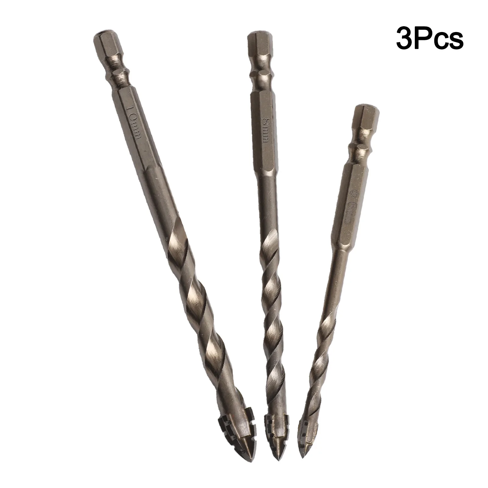 Broach Spiral Drill Bit Eccentric Drill Bit 3 Piece Set Efficient Hole Making High Precision Drilling DIY Projects