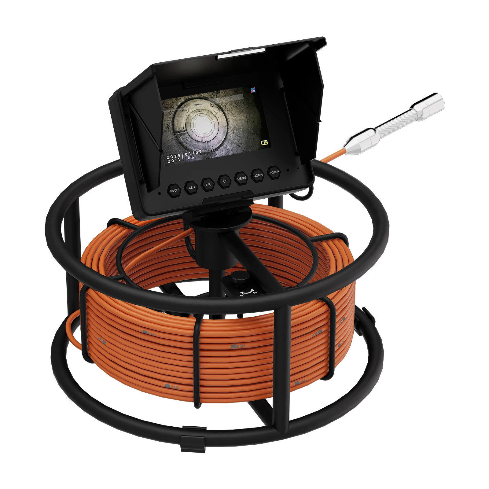 MSSewer Camera 23mm IP68 Drain Pipe Inspection Camera with Meter-Marked Cable, 4.3