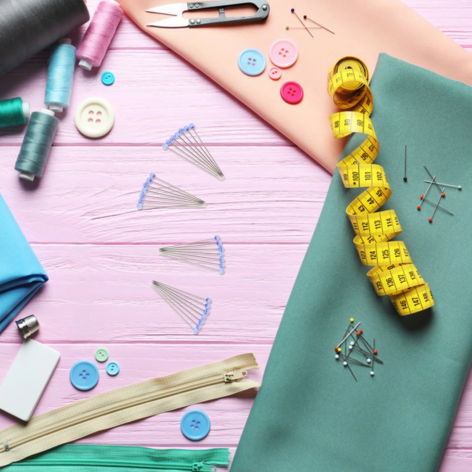 

200Pcs Sewing Locating Pin Colored Ball Head Multiuse for Crafts Wedding Decoration Fabric Embroidery DIY Tools