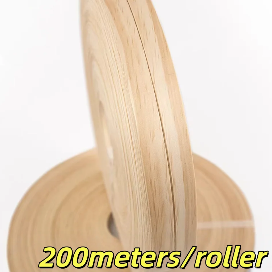200メートル-ロール-幅：25mm-厚さ：05mm-ニュージーランド産天然木突板エッジバンディング（裏地は不織布）