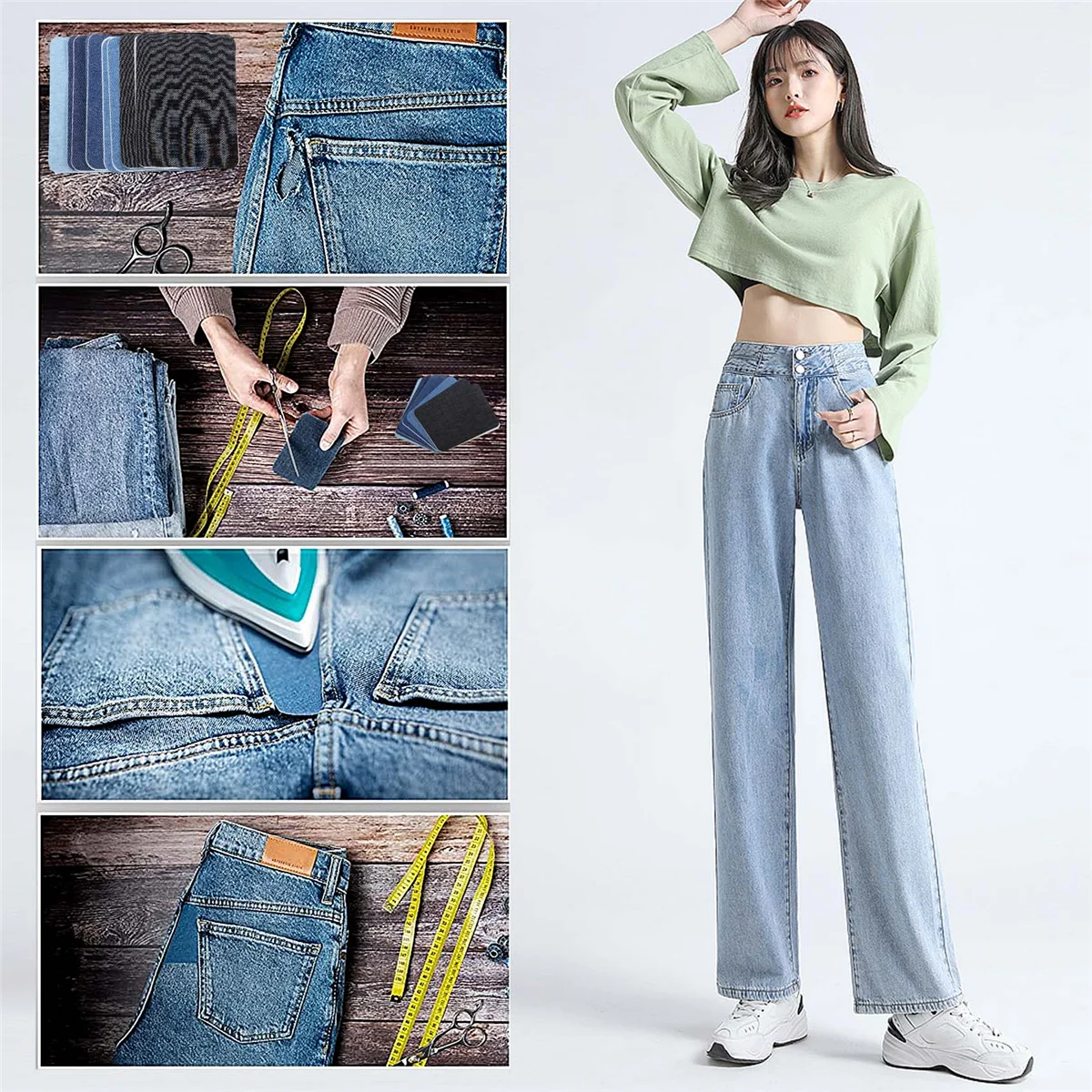 Patchs thermocollants pour réparation de sac en jean, réparation de chapeau, conception de décoration, 10 pièces