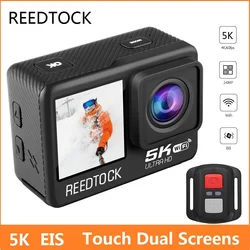 Action Camera 5K 4K 60FPS 24MP 2.0 Touch LCD Anti-shake Dual Screen WiFi Waterproof Remote Control Webcam Sport Video Recorder