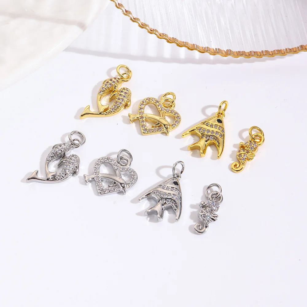 

Cute and fresh seahorse small pendant, dolphin bracelet, tuna necklace DIY accessories