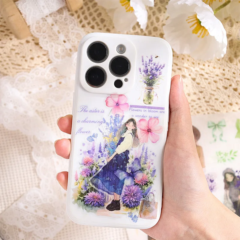 6 шт./упаковка, бумажные стикеры с рисунком девушки