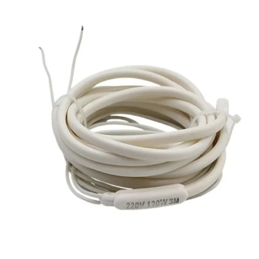 220V 1-30 Meters 40W/Meter White Waterproof Silicone Rubber Insulated Heater Wire Drain Tube Defrost