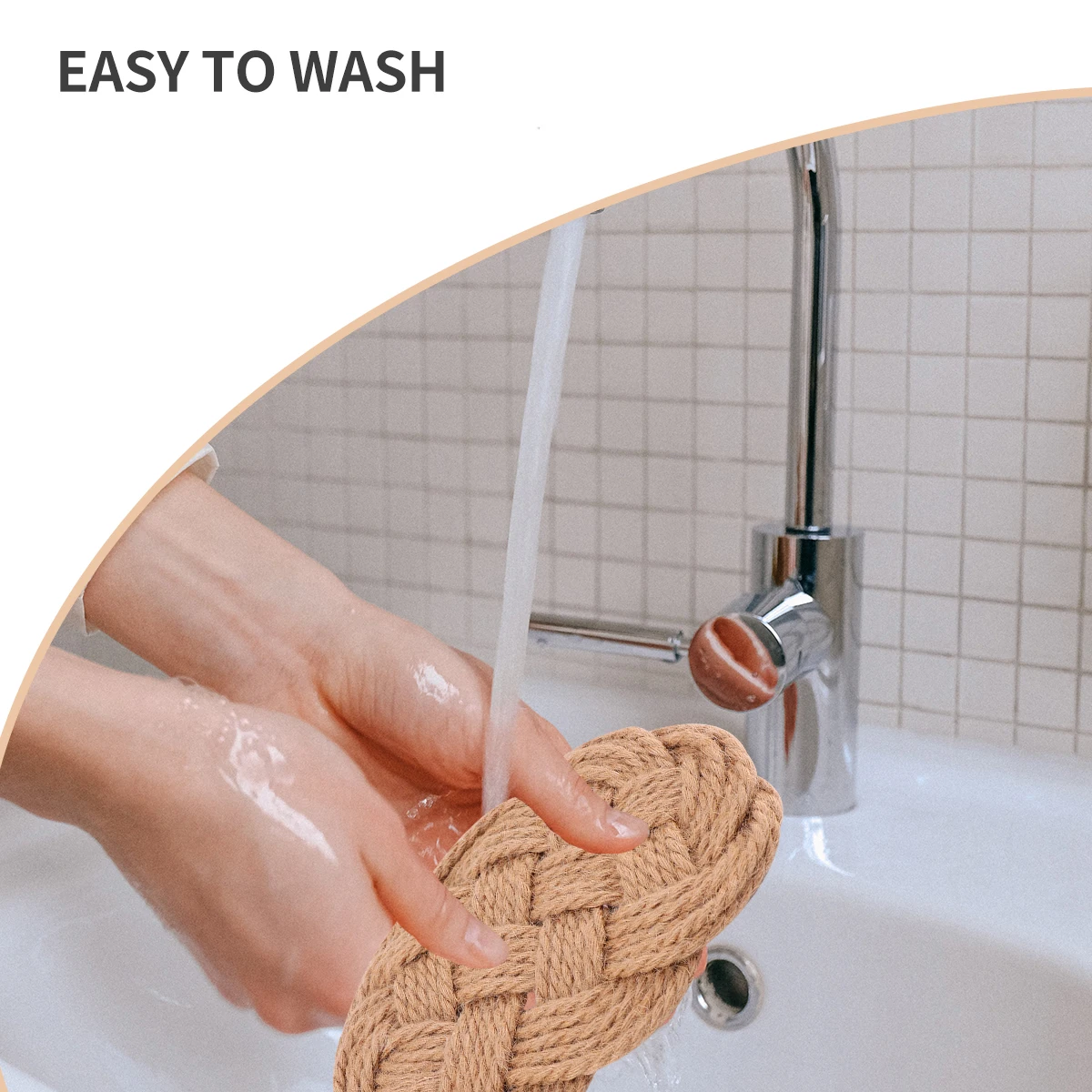 

Handmade Brown Cotton Braided Placemat Table Mats Elliptical Heat Insulation Coasters Non Slip for Home Cafe Restaurant