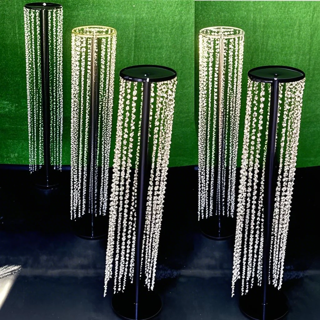 

120cm)6pcs/12pcs) Black Metal Wedding Flower Stand Column Frame Floral Display Stand Wedding Table Centerpieces