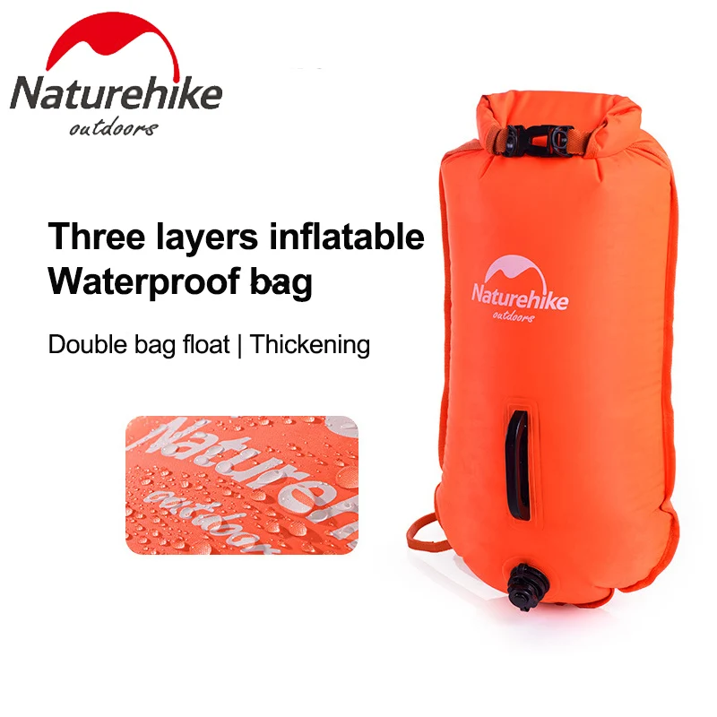 

Naturehike Waterproof Bag Three Layer of Inflatable Snorkeling Swimming Bag Outdoor Double Balloon Rafting Bag Beach Water Bag