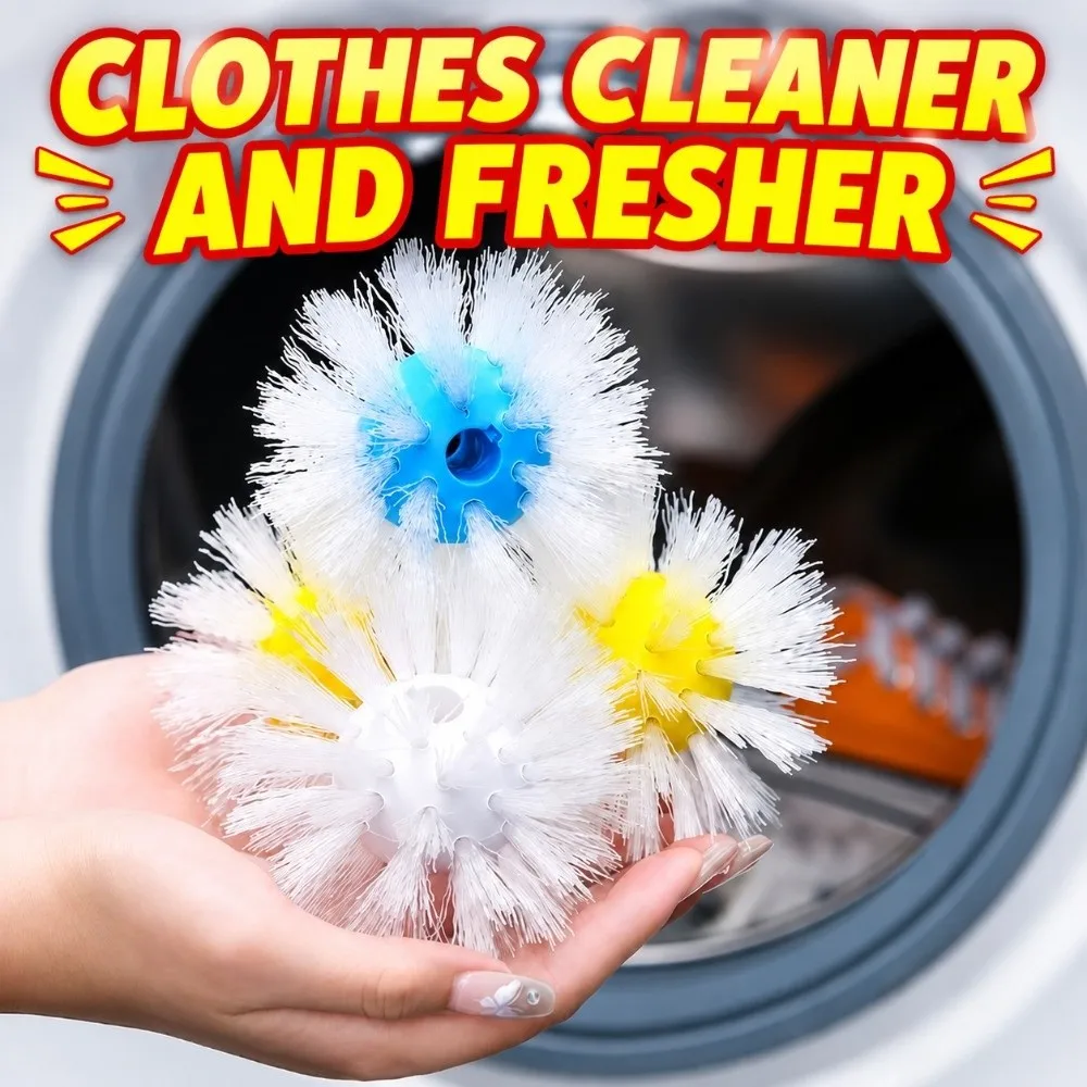 1PC No Installation Washing Machine Shoe Ball Spherical Shape Quick Stain Removal Shoe Cleaning Ball Durable Bristles
