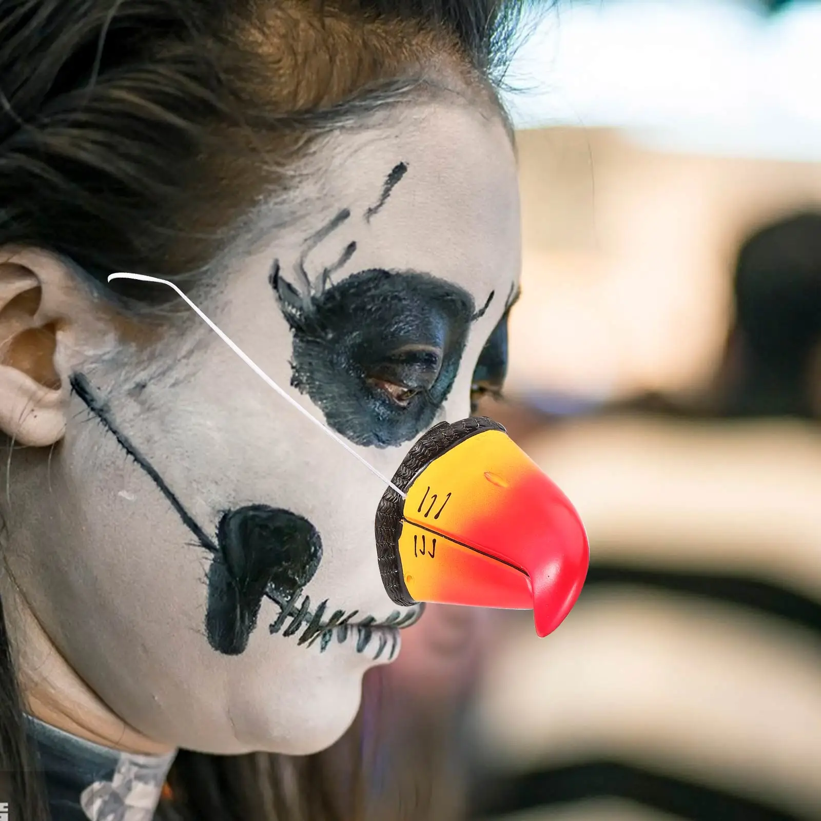 

2 Pcs Animal Nose Prop Lightweight Party Cosplay Supplies Simulation Mask Performance Circus Props Necklace