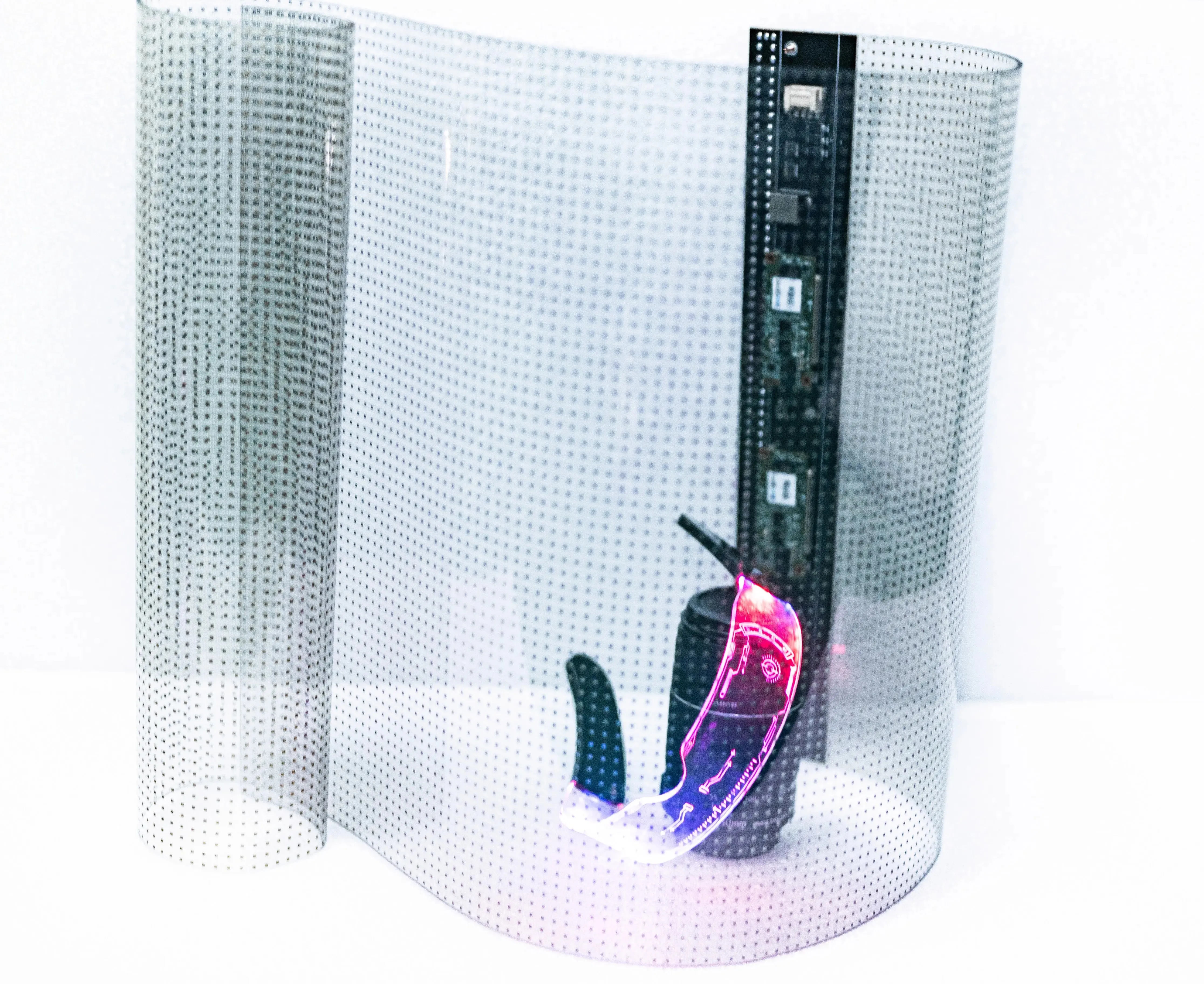 تقنية الربط غير الملحومة P6، شاشة عرض LED شفافة عالية السطوع، مراكز تسوق نافذة تجارية داخلية #3