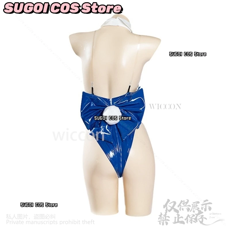 Gioco Blu Archivio Cosplay Asuma Toki Anime Costume Y2K Blu Sexy Jirai Kei Bunny Girls Tuta Orecchie di Coniglio Parrucche Cos Travestimento