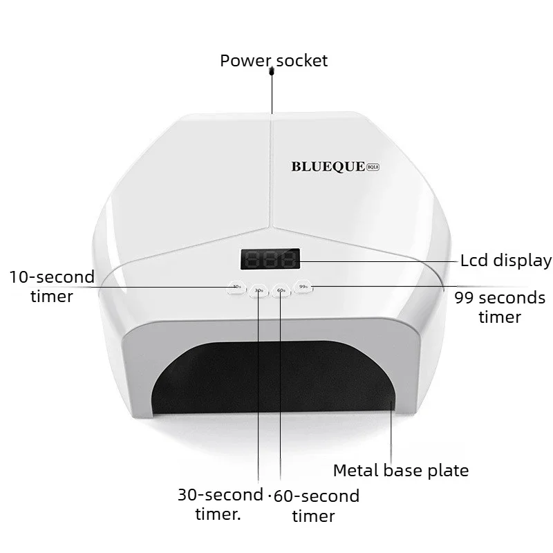 57/72 LED Nail Lamp Dryer USB Smart Nail Drying Lamp Fast Curing All Gel Polish Manicure Tools Stainless Steel Base Plate