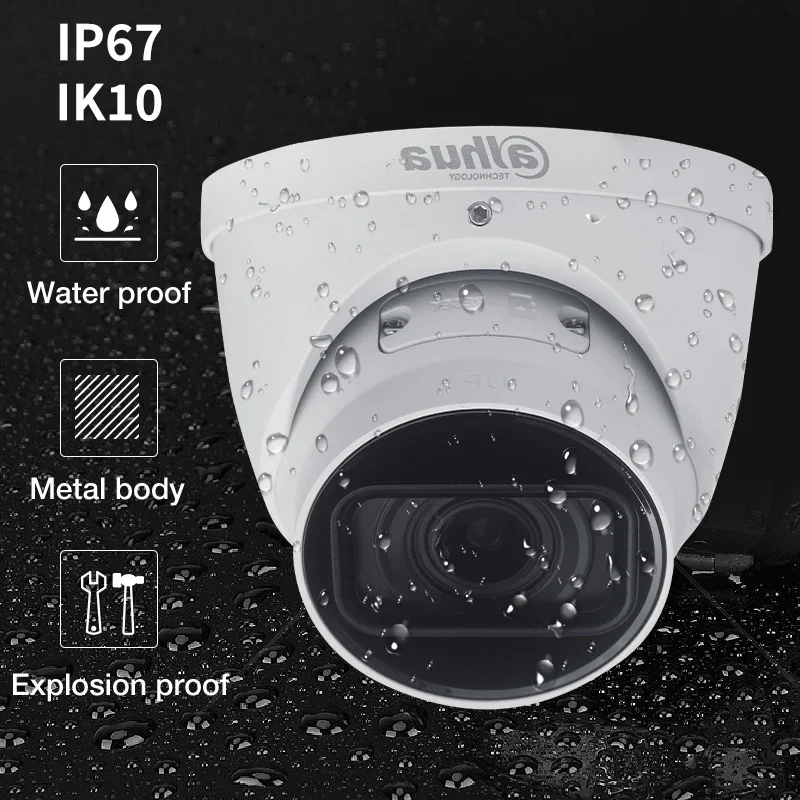 Imagem -02 - Dahua-câmera de Segurança com Slot para Cartão sd 8mp 27 Mm12 mm Lente Motorizada 4k Ipc-hdw5831r-ze Wdr Ir50m Rede Dome Ip67 Ik10 Poe Cctv