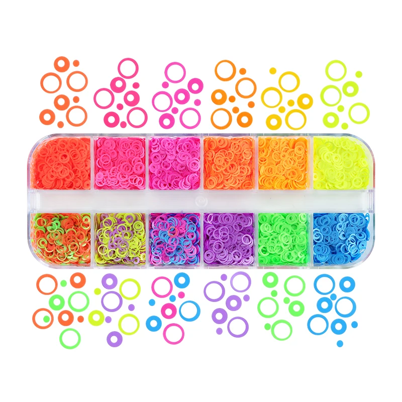 Fluorescence Bubble Ring Epoxy Filling Material Hollow Round Resin Sequins Colorant Confetti DIY Crafts Epoxy Resin Complete Kit