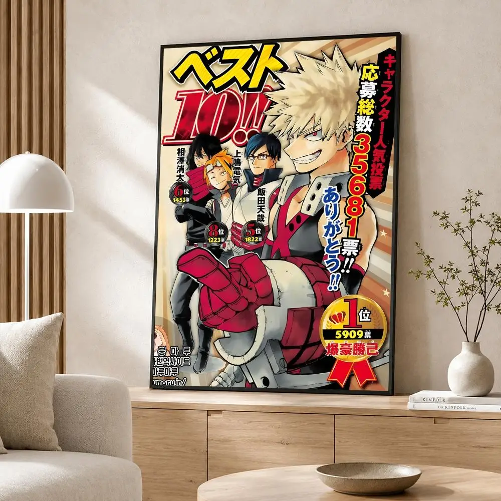 Anime My Hero Academia Poster Poster-Wandaufkleber, wasserfest, selbstklebend, HD-Kunst, Schlafzimmer, Bar, Dekoration – Detail 13