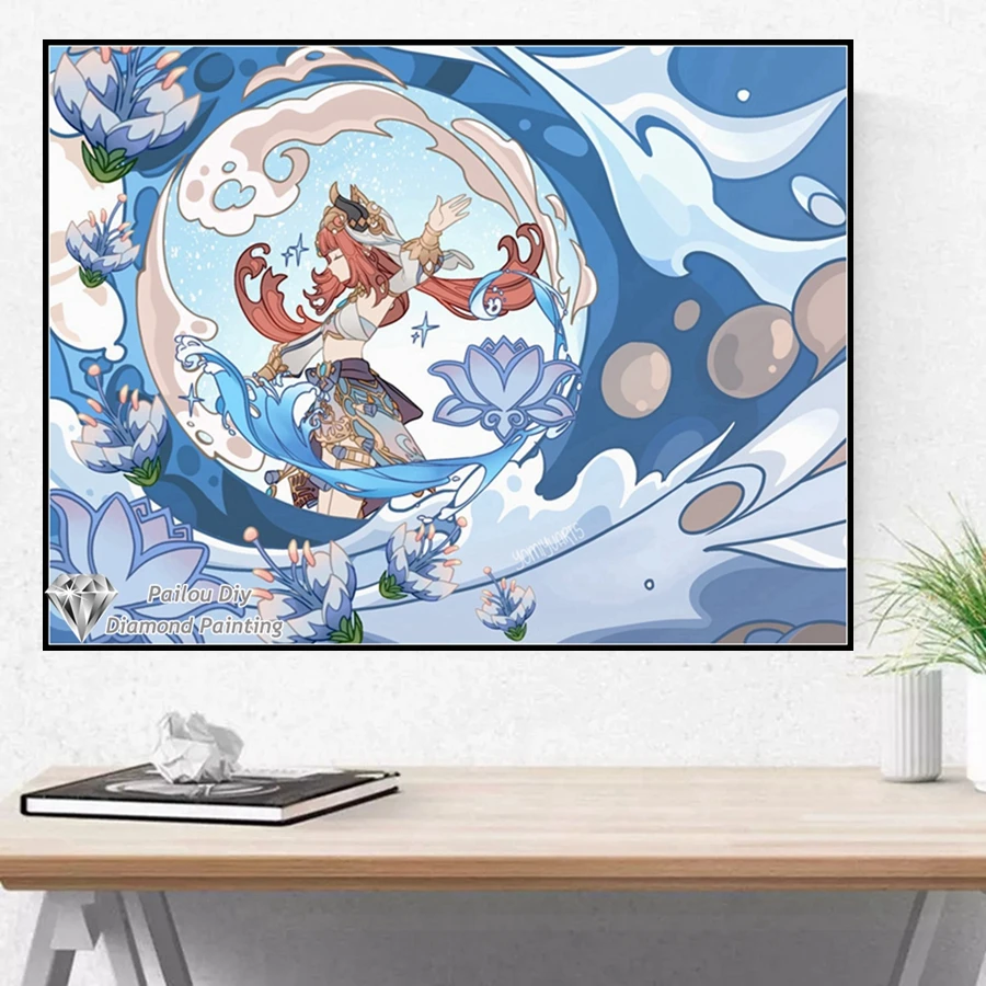 Genshin Impact 5d Diamond Painting Nahida Nilou Yanfei Ayato Raiden Venti Tomo Yoimiya Cross Stitch Art 5d Diy Home Decor