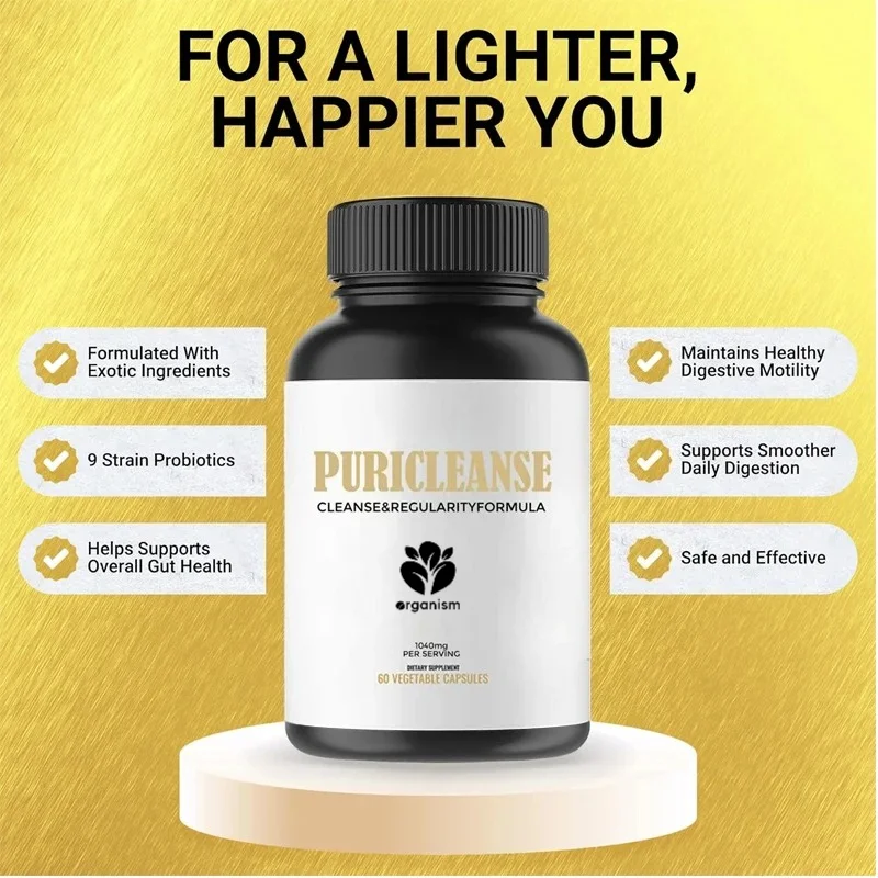 Cleaning and regular support, intestinal cleansing and fiber supplements, containing psyllium husk powder and probiotics