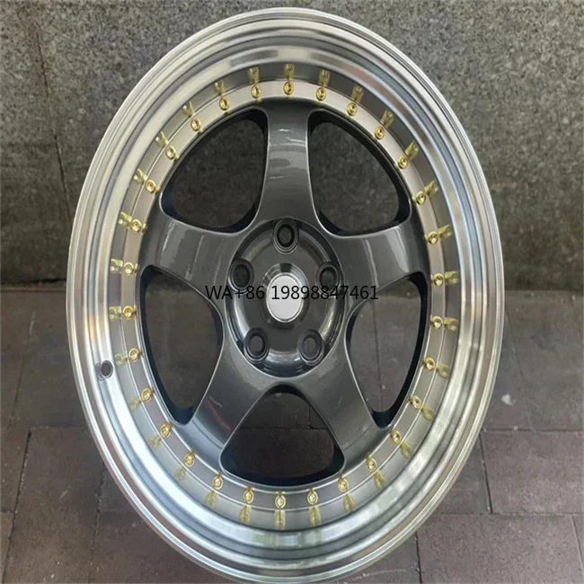 

New design 15 16 17 18 19inch Casting Wheel pcd 5x108 5x112 5x114.3 5x120 Alloy Rims Car Wheels Rims For Modified Car