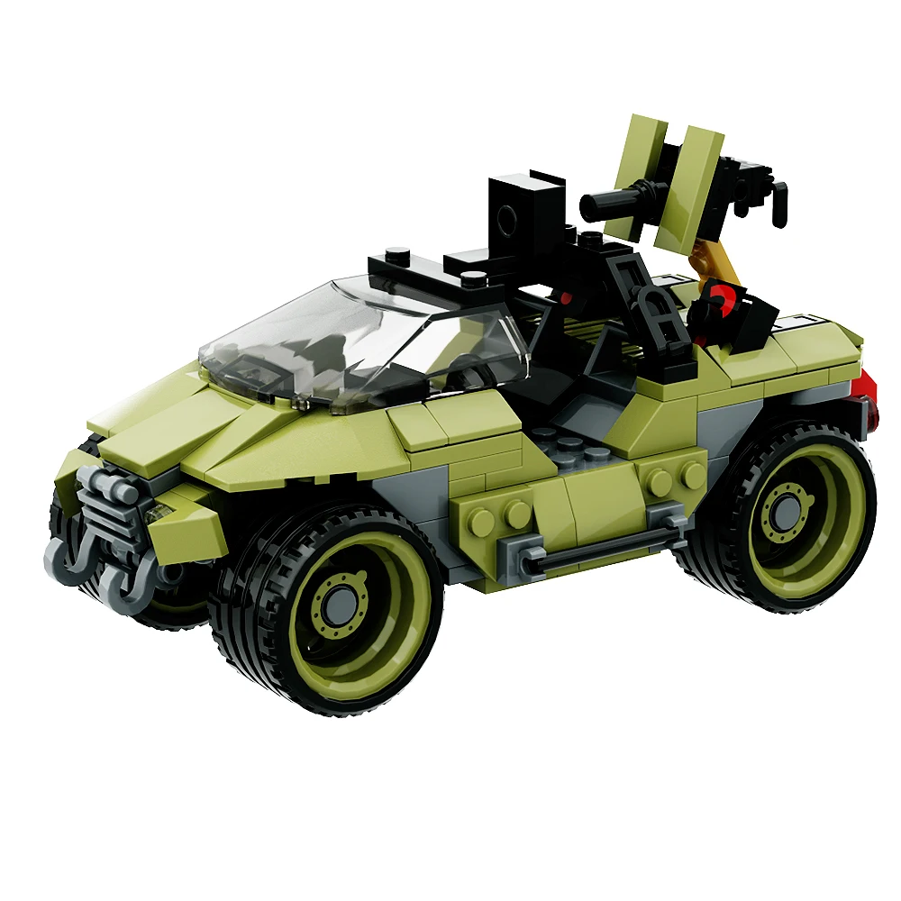 子供のためのm6dマグナムマスターズビルディングブロックおもちゃ,moc warthogs-Haloedsモデル,クラシックゲーム,レンガ,誕生日プレゼント