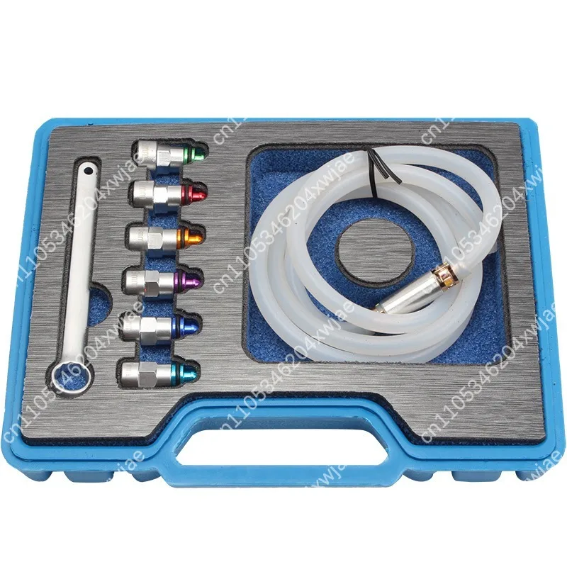 8PC Brake Bleeder Wrench Set with Hose Brake Caliper Bleed Screw Socket Tool Kit for Automotive Repair