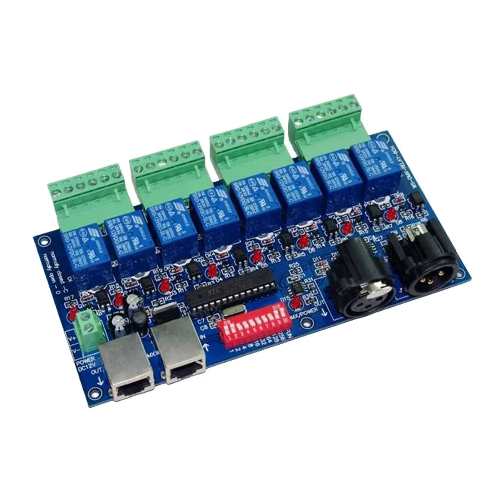 

decoder Dmx512 Controller 8 channe DMX relay DC 12V 8way relay switch 10A*8CH led light controller WS-DMX-RELAY-8CH