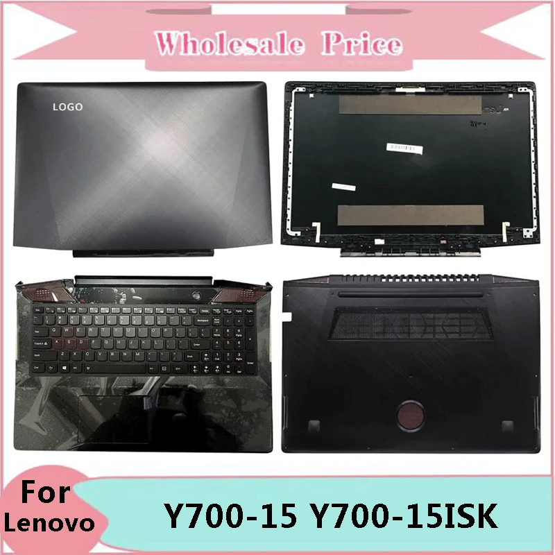 

New For Lenovo Ideapad Y700-15 Y700-15ISK Laptop LCD Back Cover Front Bezel Upper Palmrest Bottom Base Case Keyboard Hinges