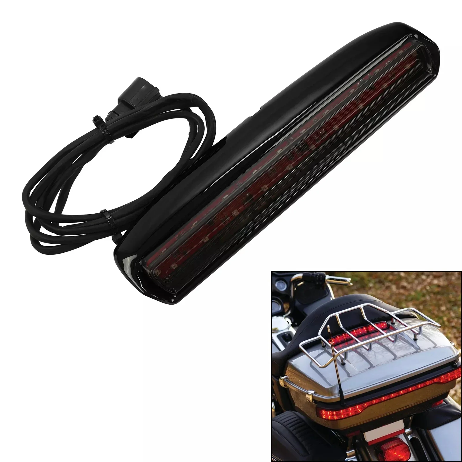 

Motorcycle LED King Chopped Trunk Lid Lights For Harley Tour Pak Touring Street Glide 2014-2024