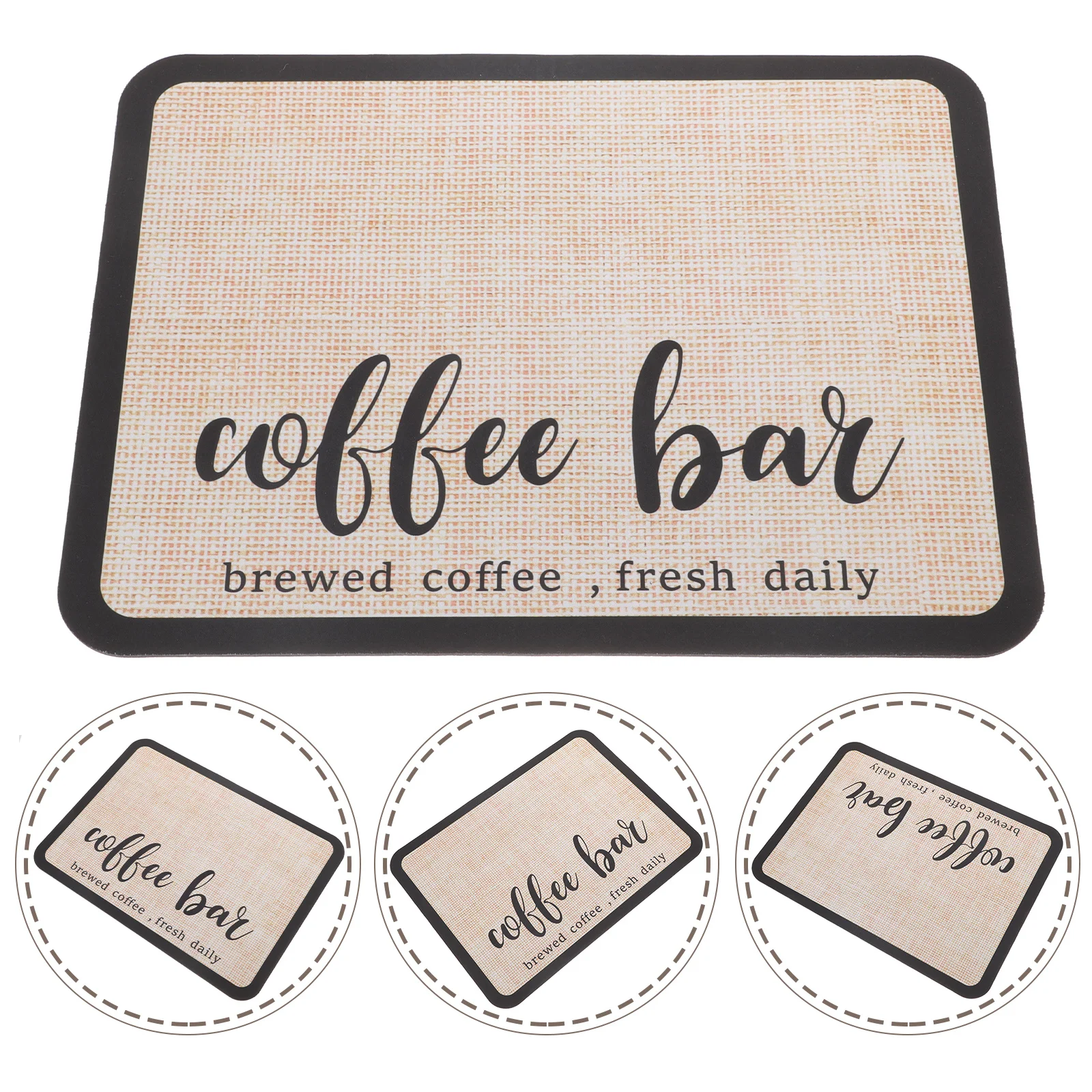 

Coffee Mat Non Absorbent Heat Resistant Wear Resistant for Kitchen Counter Coffee Pot Bar Mat Bar Mats for Countertop