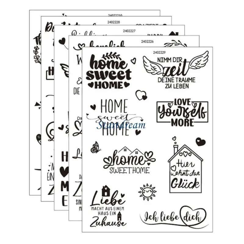 Decorative Sticker Water Resistant Rub On Sticker Water Transfers Sticker for Candle Glassware Furniture K92C