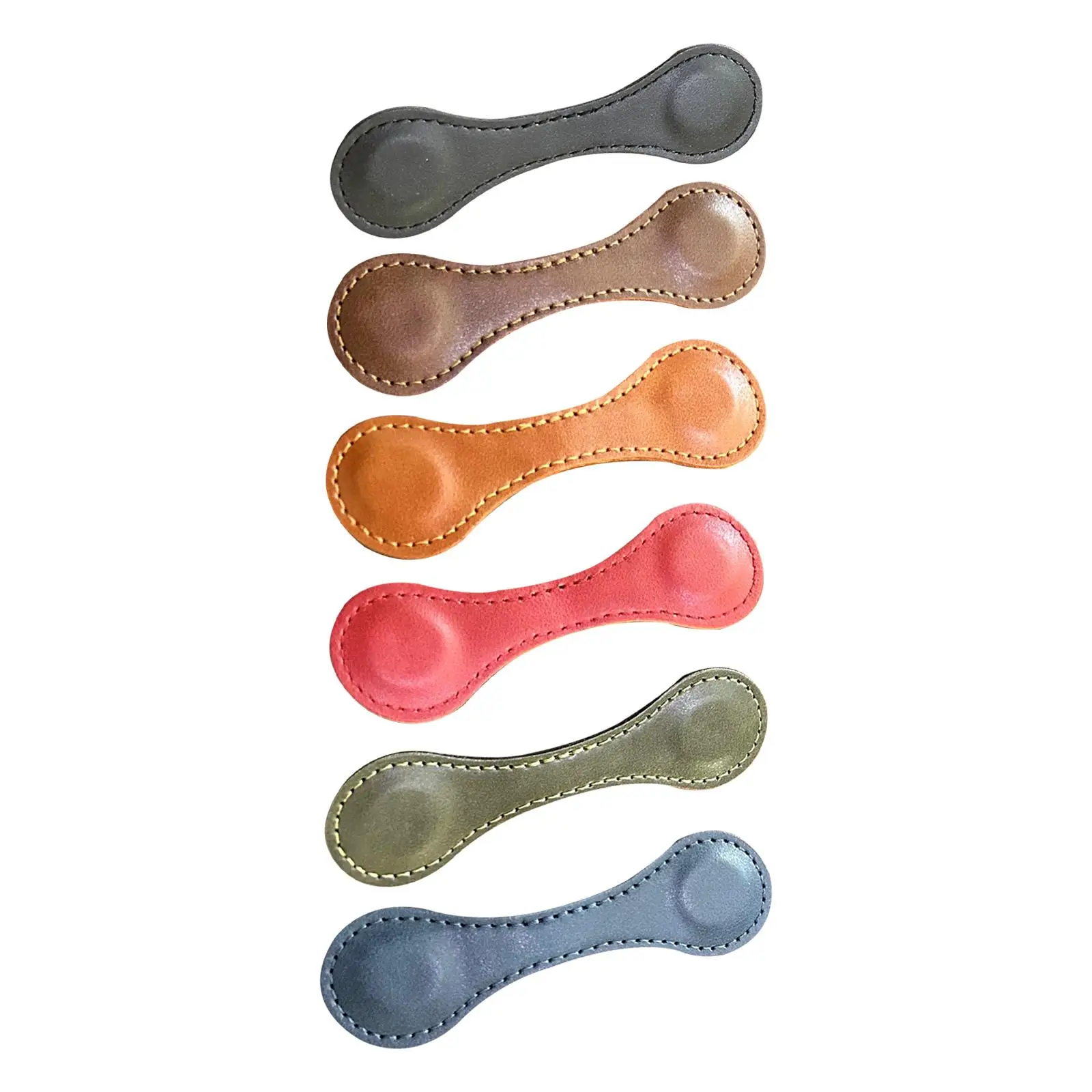 ป้ายเขียนโน้ตสำหรับสมุดวางแผนงานหัตถกรรมแบบ DIY พกพาคลิปที่คั่นหนังสือหนัง PU สำหรับเครื่องเขียนสำนักงานโรงเรียนอ่านหนังสือสำหรับเด็ก