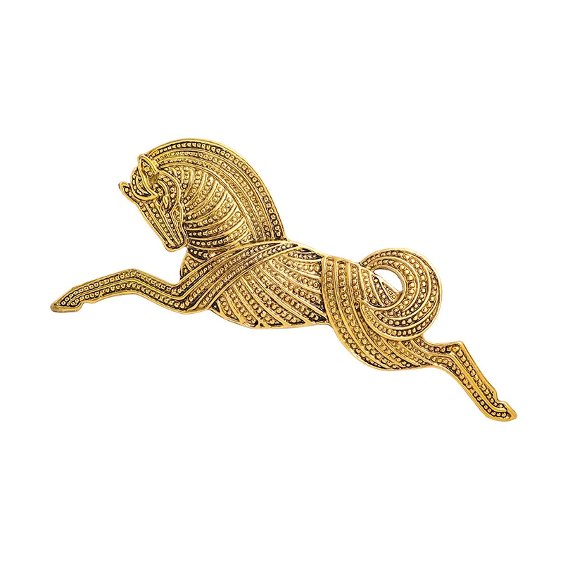 Vintage Horse Brooches For Women Fashion Big Animal Steed Brooch Pin Female Casual Jewelry Accessories Retro Breastpin