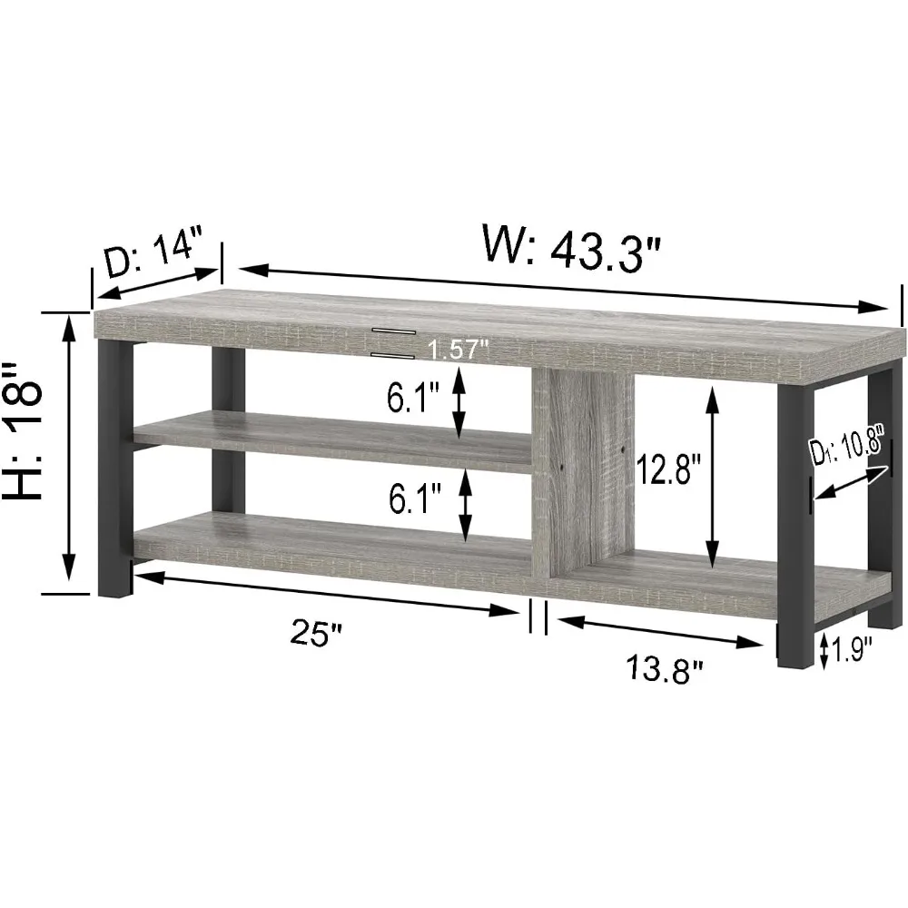مقعد تخزين الأحذية الخشبي العتيق، رف المدخل على الطراز الصناعي مع مقعد للممر وغرفة النوم وغرفة المعيشة