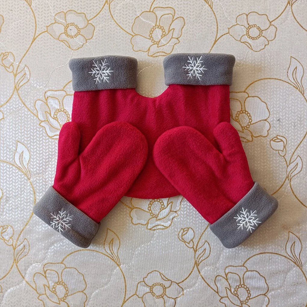 3pcs/set Couple Gloves Polar Fleece Lovers Winter Thicken Warm Glove Sweethearts Christmas Gift Romantic Couples Mittens
