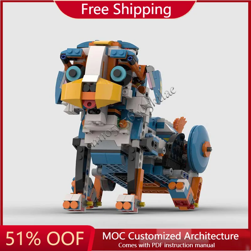 

996 детали, набор строительных блоков MOC в стиле собаки, креативная модель робота-собаки в сборе, игрушка для детских подарков на день рождения