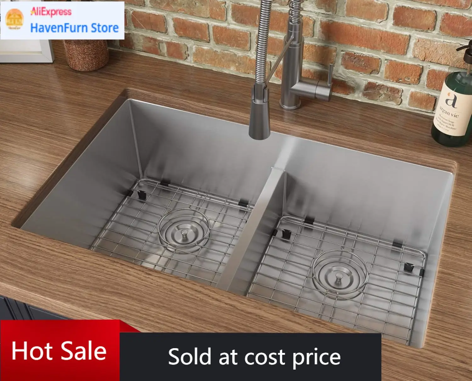 

Activity priceSTAINLESS STEEL KITCHEN SINK LOW DIVIDE UNDERMOUNT TIGHT RADIUS 50 50 DOUBLE BOWL 16 GAUGE 32 INCH