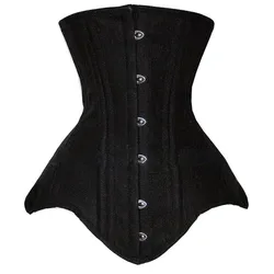 Long Torso Corset Plus Size Women Sexy Waist Trainer Bustiers Top Steampunk Underbust Waist Slimming Corselet Korsett Black