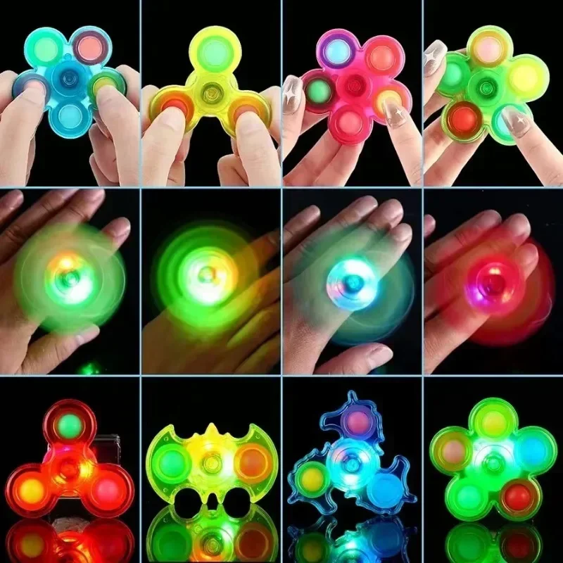 Children Glow Bubble Top Bracelet Flash Rotate Watches Glow in The Dark Kid Toys Birthday Return Gift Novelty Funny Luminous Toy