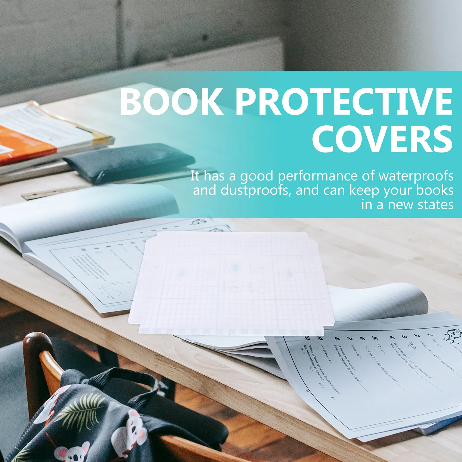 방수 방진 보호 필름에 대 한 30pcs 책 표지 조정 가능한 클리어 커버 실용적인 학생 학교 용품