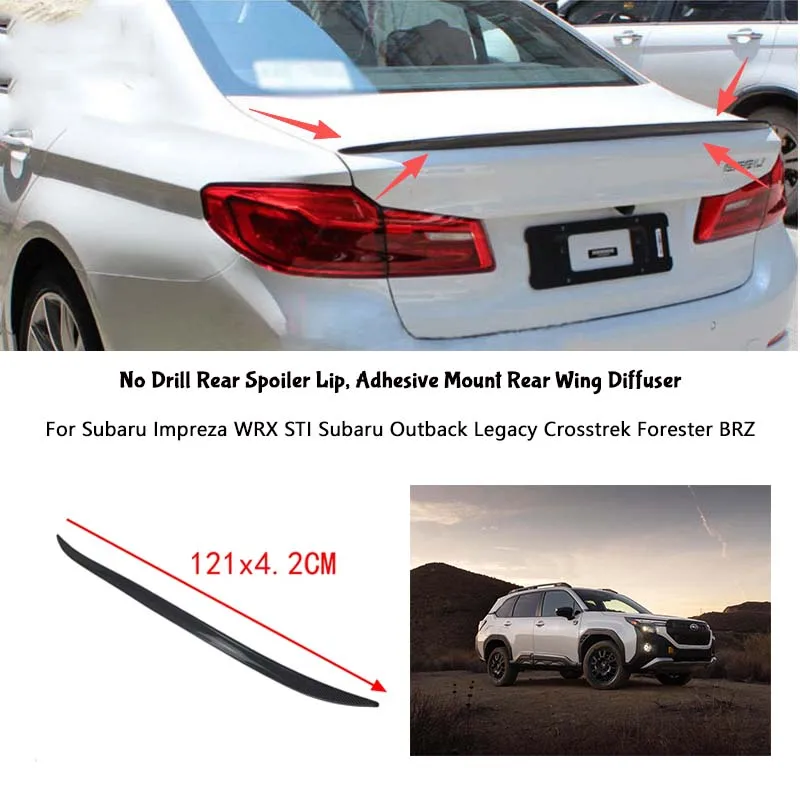 For Subaru Impreza WRX STI Subaru Outback Legacy Crosstrek Forester BRZ Rear Wing Lip Car Rear Trunk Boot Lip Spoiler Wing