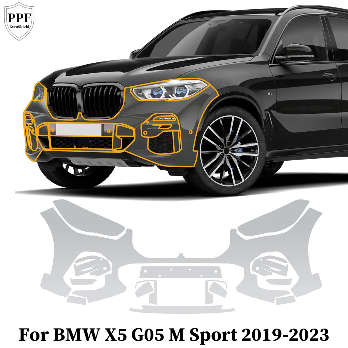 

Pre-cut PPF For BMW X5 G05 M Sport 2019-2023 TPU Paint Protection Film Car Clear Bra Anti-Scratch Cover Resistant Kit Repairable