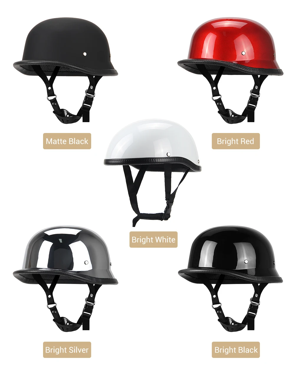 Motorhelm Dot Goedgekeurd Half Helm Heldere Zwarte Schedel Cap Open-face Cruiser Scooter Bromfiets Motor Fietshelm (Size : Large Motorhelm Dot Goedgekeurd Half Helm Heldere Zwarte Schedel Cap Open-face Cruiser Scooter Bromfiets Motor Fietshelm (Size : Large