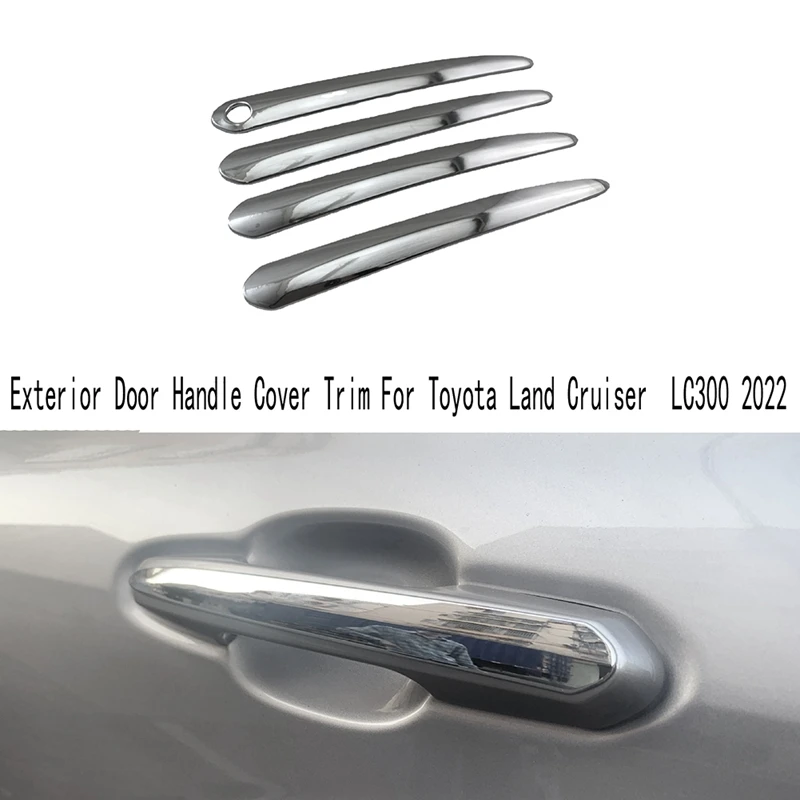 4Pcs Car Door Handle Cover Auto Door Handle Cover Trim For Toyota Land Cruiser LC300 2022