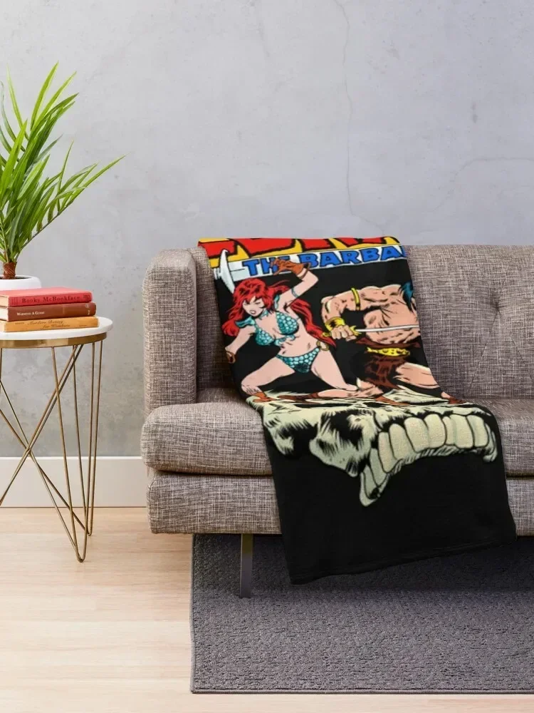 Conan The Barbarian Conan and Red Sonja Throw Blanket Weighted Thermal sofa bed Blankets