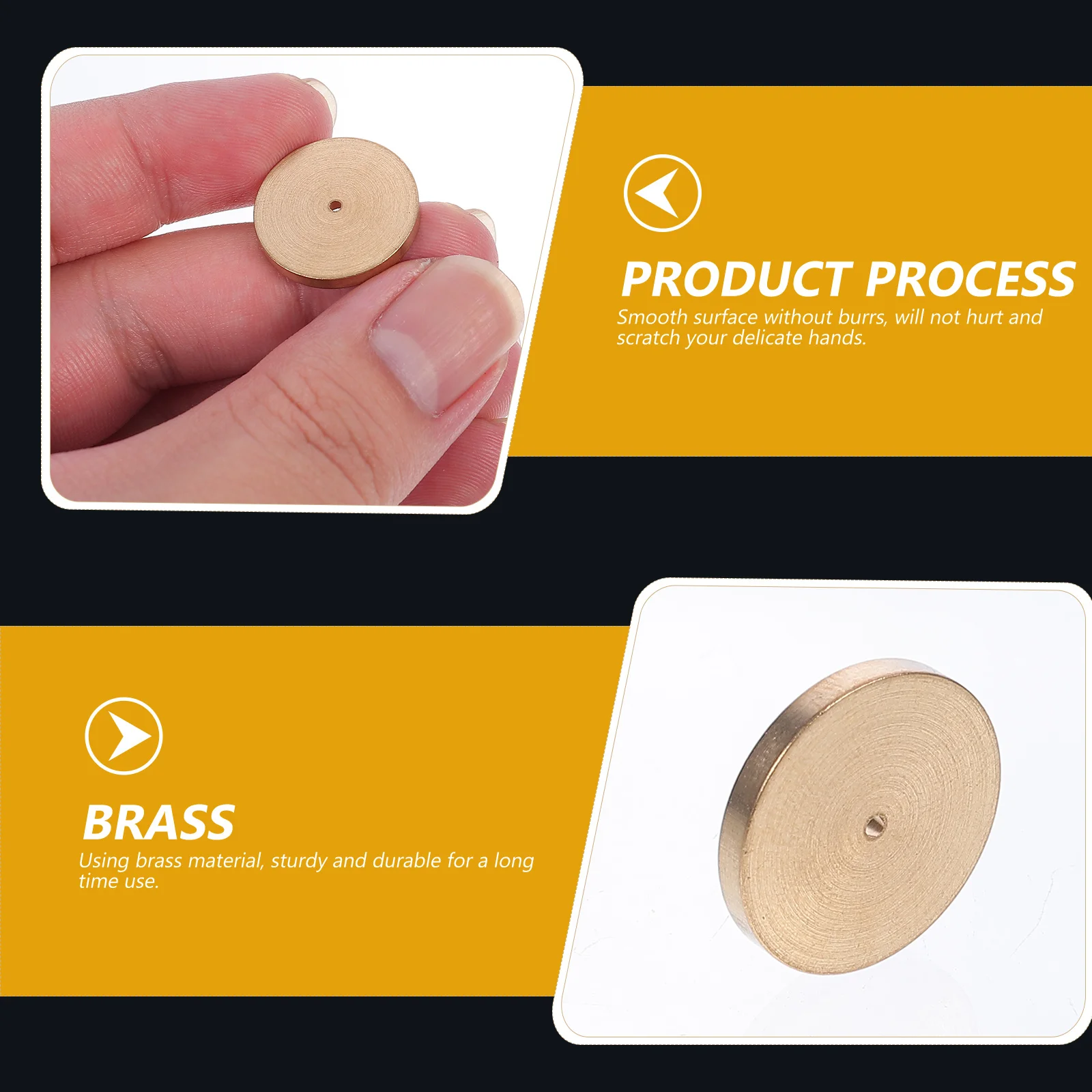 

6Pcs Circular Setting Gauges Brass Material Smooth Surface No Burrs Perfect Making Tool Brass Margin Gauges